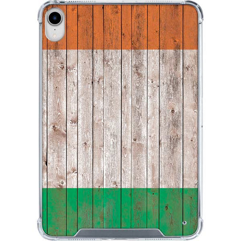 Ireland Flag Dark Wood iPad 11th Gen (2025) Clear Case