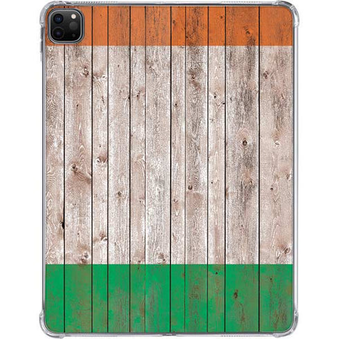 Ireland Flag Dark Wood iPad Pro 11in (2024) Clear Case