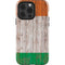 Ireland Flag Dark Wood iPhone 15 Pro Impact Case