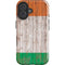 Ireland Flag Dark Wood iPhone 16 Plus Impact Case