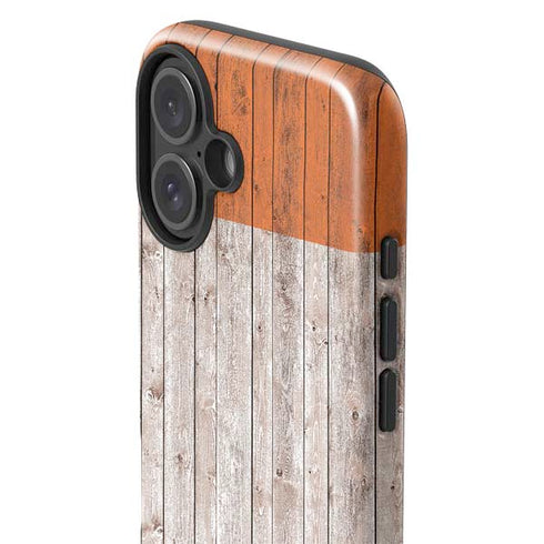 Ireland Flag Dark Wood iPhone 16 Plus Impact Case