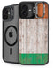 Ireland Flag Dark Wood iPhone 16 Plus Kickstand Case