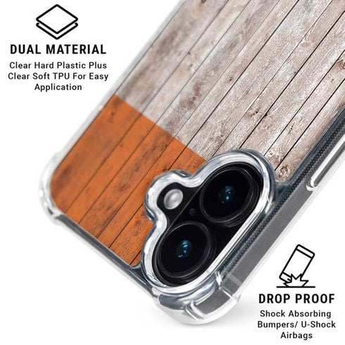 Ireland Flag Dark Wood iPhone 16 Plus MagSafe Case