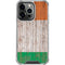 Ireland Flag Dark Wood iPhone 16 Pro Clear Case