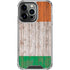 Ireland Flag Dark Wood iPhone 16 Pro Clear Case