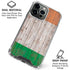 Ireland Flag Dark Wood iPhone 16 Pro Clear Case