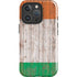 Ireland Flag Dark Wood iPhone 16 Pro Impact Case
