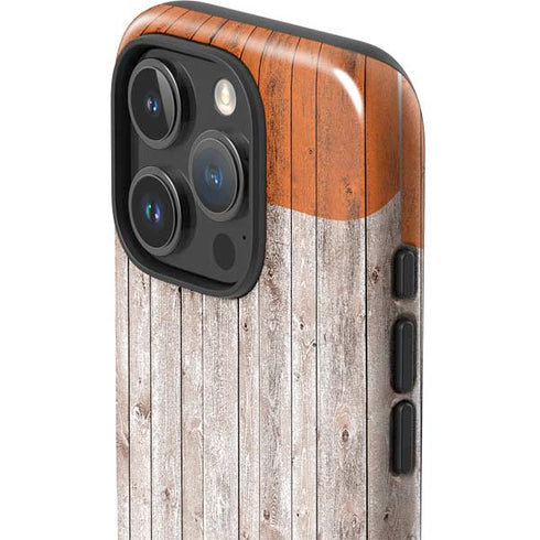 Ireland Flag Dark Wood iPhone 16 Pro Impact Case