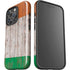 Ireland Flag Dark Wood iPhone 16 Pro Impact Case