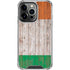 Ireland Flag Dark Wood iPhone 16 Pro Max Clear Case