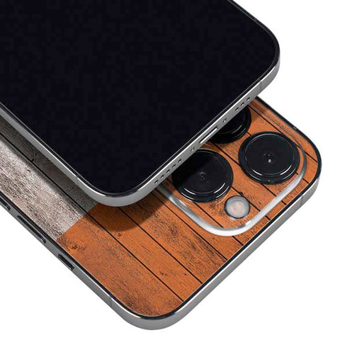 Ireland Flag Dark Wood iPhone 16 Pro Max Skin