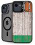 Ireland Flag Dark Wood iPhone 16e Kickstand Case