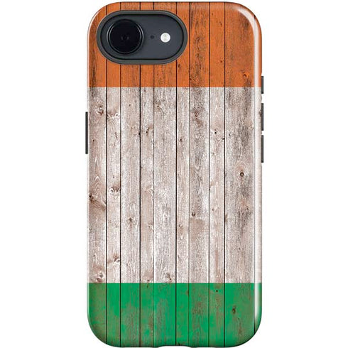 Ireland Flag Dark Wood iPhone 16e Impact Case