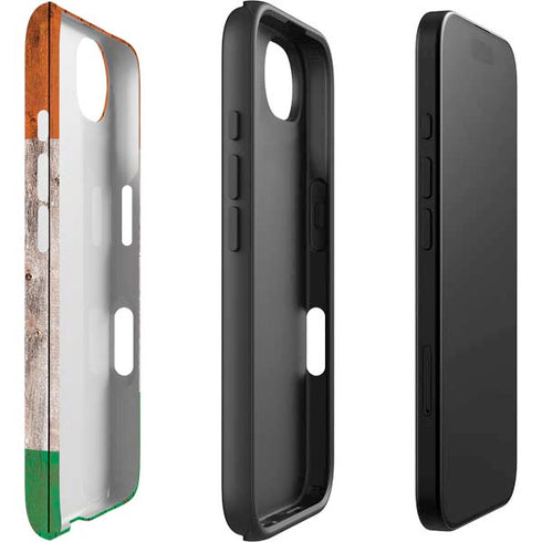 Ireland Flag Dark Wood iPhone 16e Impact Case