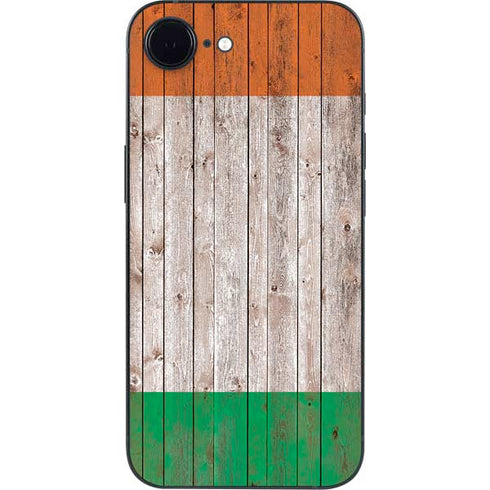 Ireland Flag Dark Wood iPhone 16e Skin