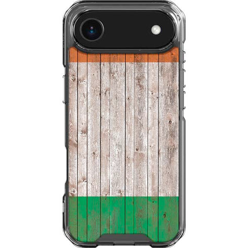 Ireland Flag Dark Wood iPhone 17 Air Clear Case