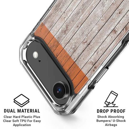 Ireland Flag Dark Wood iPhone 17 Air Clear Case