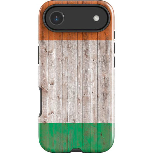 Ireland Flag Dark Wood iPhone 17 Air Impact Case