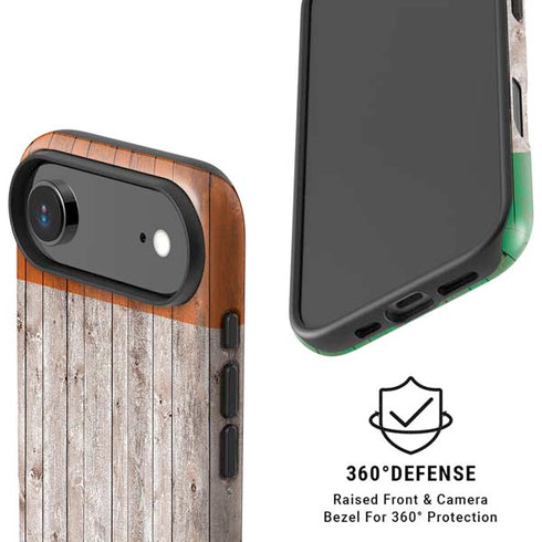 Ireland Flag Dark Wood iPhone 17 Air Magsafe Impact Case