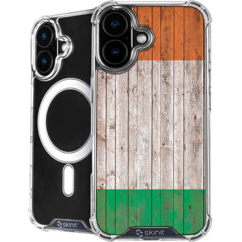 Ireland Flag Dark Wood iPhone 17 MagSafe Case