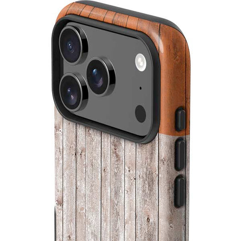 Ireland Flag Dark Wood iPhone 17 Pro Impact Case