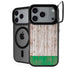 Ireland Flag Dark Wood iPhone 17 Pro Max Kickstand Case