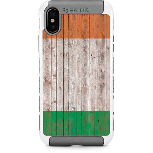 Ireland Flag Dark Wood iPhone X/XS Cargo Case