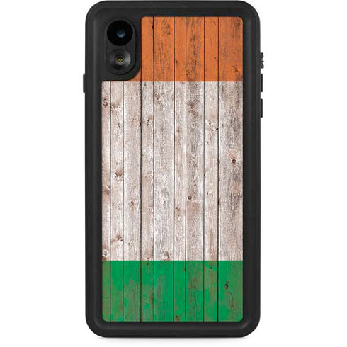 Ireland Flag Dark Wood iPhone Cases