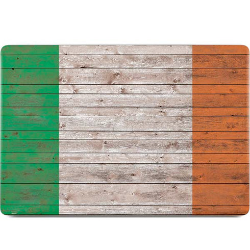 Ireland Flag Dark Wood MacBook Skins