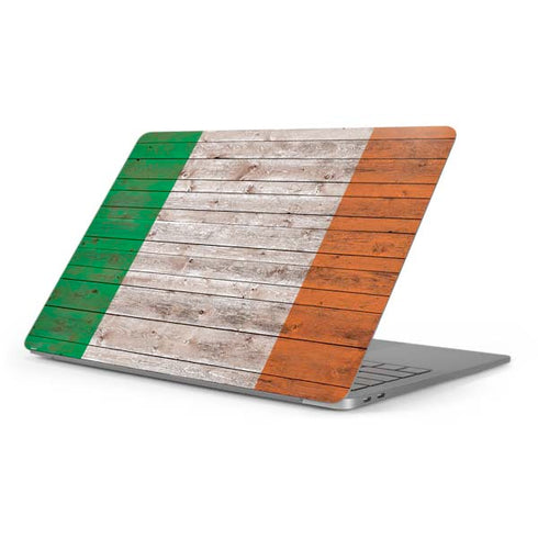Ireland Flag Dark Wood Apple MacBook Pro 16-inch Skin