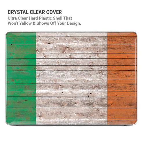 Ireland Flag Dark Wood MacBook Cases