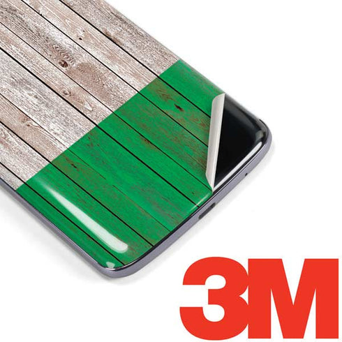 Ireland Flag Dark Wood Moto E5 Plus Skin