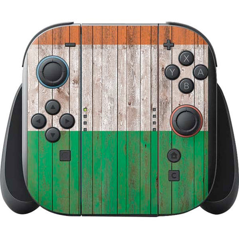 Ireland Flag Dark Wood Nintendo Switch 2 (2025) with Joy-Con Skin