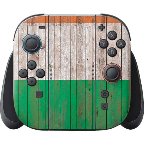 Ireland Flag Dark Wood Nintendo Switch 2 (2025) Joy-Con Controller Skin