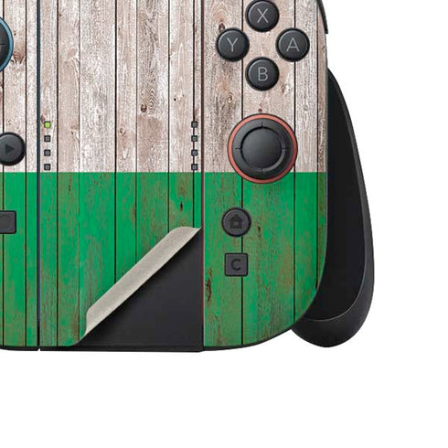 Ireland Flag Dark Wood Nintendo Switch 2 (2025) Joy-Con Controller Skin
