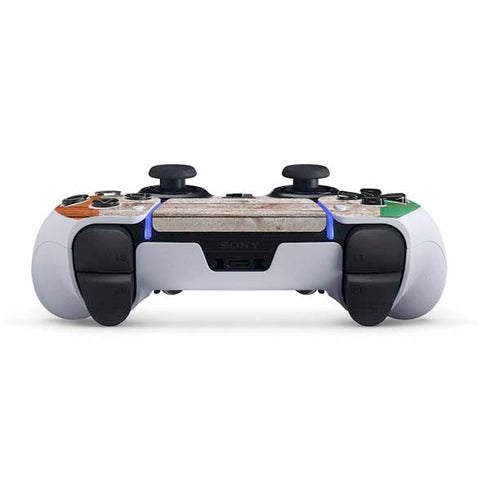 Ireland Flag Dark Wood PS5 DualSense Edge Pro Controller Skin