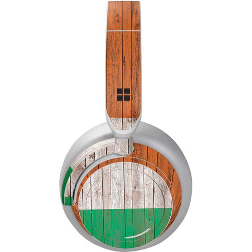 Ireland Flag Dark Wood Surface Headphones Skin