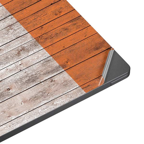 Ireland Flag Dark Wood Surface Laptop 7 15in Skin