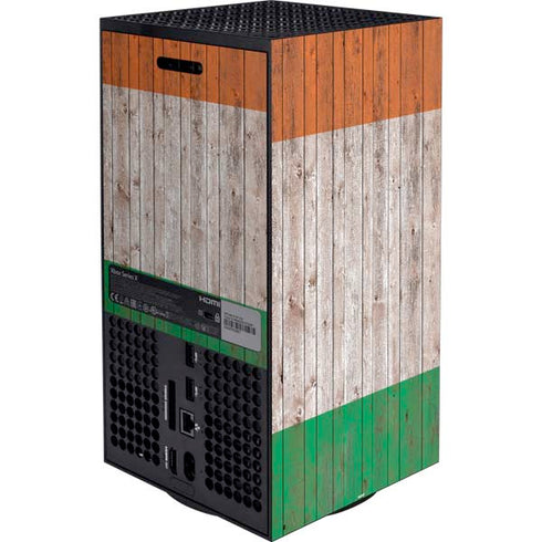 Ireland Flag Dark Wood XBox Series X Digital Edition Bundle Skin