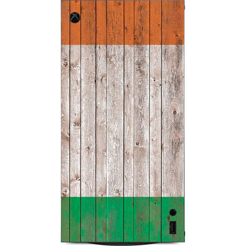 Ireland Flag Dark Wood XBox Series X Digital Edition Console Skin