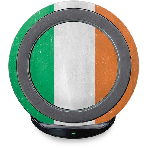 Ireland Flag Distressed Fast Charge Wireless Charging Stand Skin