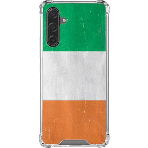 Ireland Flag Distressed Galaxy A17 Clear Case
