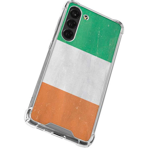 Ireland Flag Distressed Galaxy S24 FE Clear Case