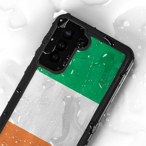 Ireland Flag Distressed Galaxy S24 Plus Waterproof Case