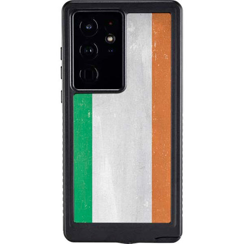 Ireland Flag Distressed Galaxy S24 Ultra Waterproof Case