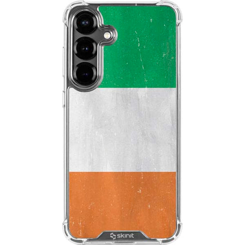 Ireland Flag Distressed Galaxy S26 Plus Clear Case