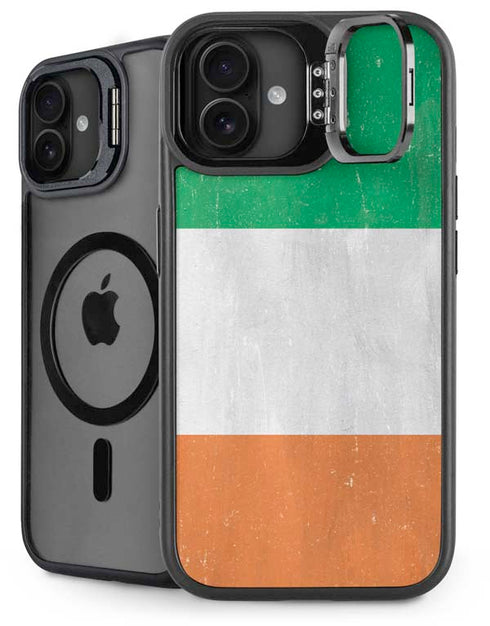 Ireland Flag Distressed iPhone 16 Plus Kickstand Case