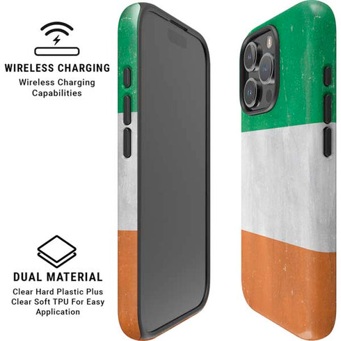 Ireland Flag Distressed iPhone 16 Pro Magsafe Impact Case