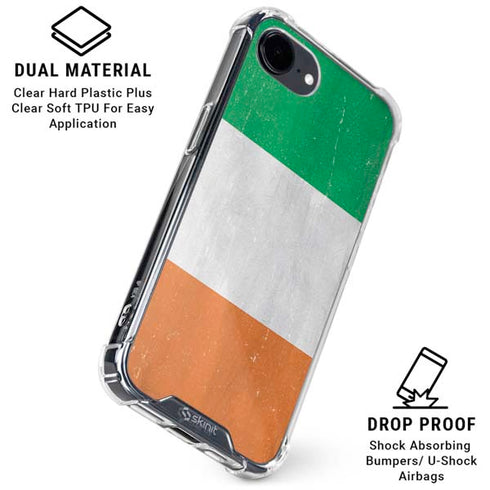 Ireland Flag Distressed iPhone 16e Clear Case