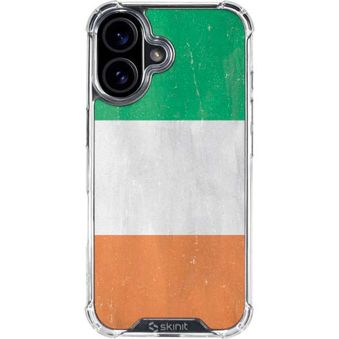 Ireland Flag Distressed iPhone 17 Clear Case
